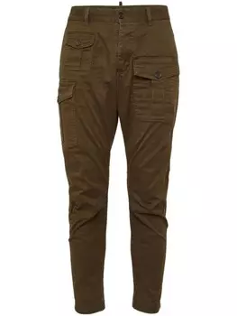 Dsquared2 зауженные брюки карго, коричневый