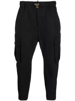 Dsquared2 зауженные брюки с кулиской, черный