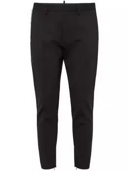 DSQUARED2 зауженные брюки с логотипом, черный