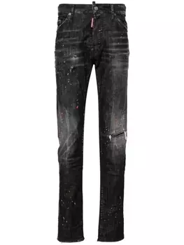 Dsquared2 зауженные джинсы средней посадки, черный