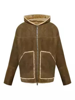 Дубленка из овчины с капюшоном DSQUARED2, коричневый