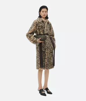 Дубленка с леопардовым принтом Bottega Veneta