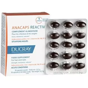 Пищевая добавка Ducray ANACAPS REACTIV, 30 капсул