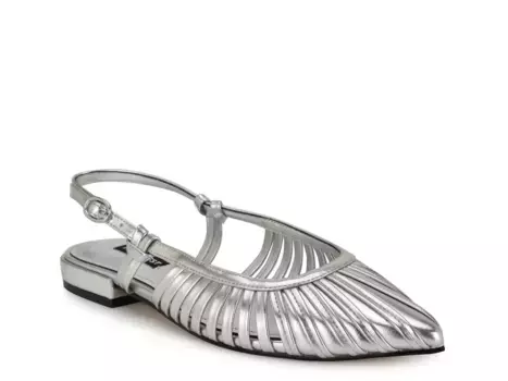 Duria Балетки Nine West, Silver Metallic