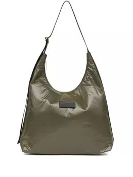 Дутая сумка MM6 Maison Margiela с нашивкой, зеленый