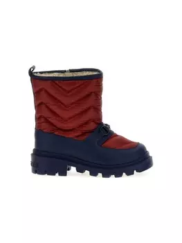 Дутые сапоги с пряжкой Horsebit Gucci Kids, синий