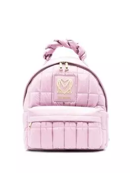 Дутый рюкзак с логотипом Love Moschino, фиолетовый