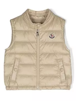 Дутый жилет New Amaury Moncler Enfant, бежевый