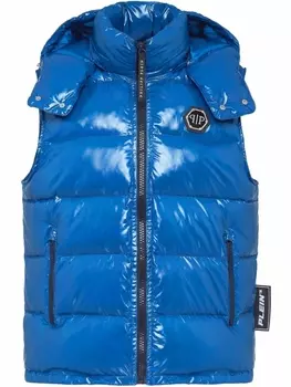 Дутый жилет Philipp Plein, синий