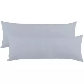 Двойная упаковка Чехол Classic Line 40х145 серебристо-серый хлопковый трикотаж aqua-textil