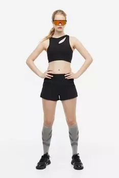 Двойные спортивные шорты DryMove H&M, черный