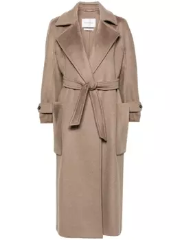 Двубортное кашемировое пальто Max Mara, коричневый