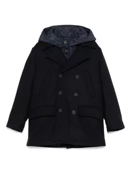 Двубортное пальто Fay Kids, синий