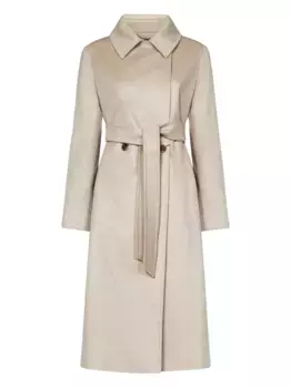 Двубортное пальто MAX MARA, нейтральный