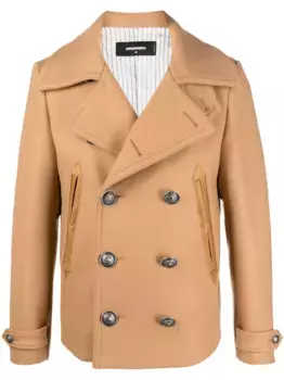 Двубортный бушлат DSQUARED2, нейтральный