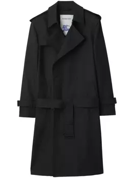 Двубортный тренч с поясом Burberry, черный