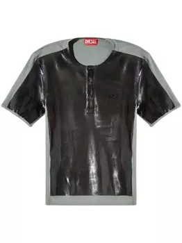Двухцветная футболка Diesel, черный