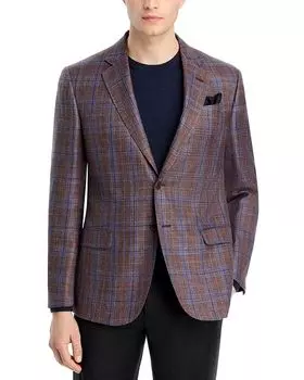 Двухцветная клетчатая куртка Emporio Armani, красный