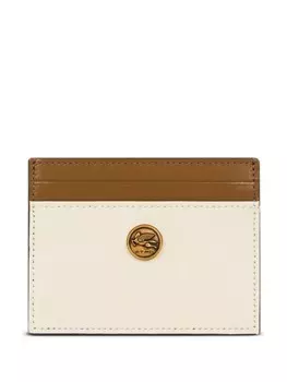 Двухцветный кожаный картхолдер ETRO, белый