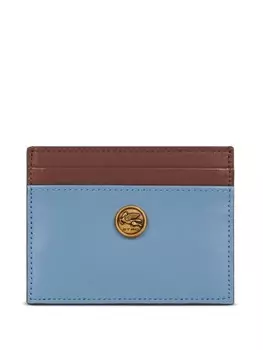 Двухцветный кожаный картхолдер ETRO, синий