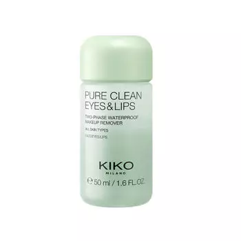 Двухфазное средство для снятия макияжа с глаз и губ, 50 мл Kiko Milano New pure clean eyes&lips