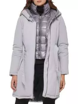 Двухслойная Парка Guess с капюшоном, черный
