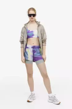 Двухслойные шорты для бега от drymove H&M, фиолетовый