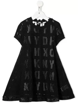 Двустороннее платье с логотипом Dkny Kids, черный