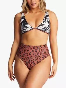 Двусторонние трусики бикини Billabong Paradise с высокой посадкой, цвет мульти