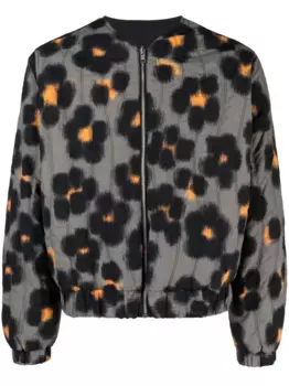 Двусторонний бомбер Hana Leopard KENZO, серый