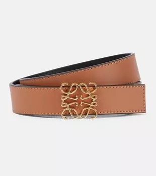 Двусторонний кожаный ремень Anagram Loewe, коричневый