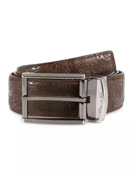 Двусторонний кожаный ремень Astrid Robert Graham, цвет Brown Navy