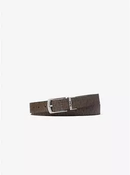 Двусторонний ремень с фирменным логотипом Michael Kors Mens, коричневый