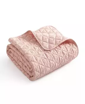 Двусторонний стеганый плед Homthreads Rowan, 50 x 60 дюймов Levtex, бежевый