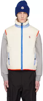 Двусторонний жилет с белыми нашивками Moncler Grenoble