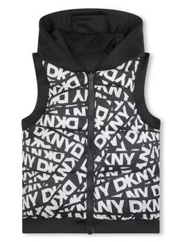 Двусторонний жилет с логотипом Dkny Kids, черный