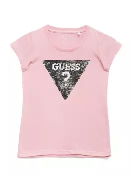 Двусторонняя футболка Beatrix с логотипом и пайетками (7–16) Guess Factory, розовый
