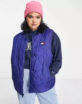 Двусторонняя стеганая куртка Tommy Jeans Plus с логотипом