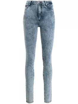 Джеггинсы с завышенной талией Philipp Plein, синий