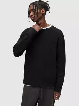 Джемпер AllSaints Luka с круглым вырезом, черный