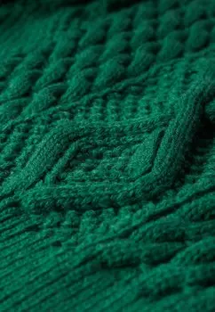 Джемпер ARAN CABLE Superdry, зеленый