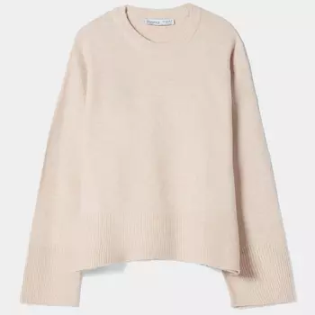 Джемпер Bershka Oversize, бежевый