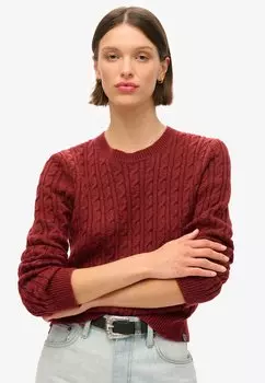 Джемпер CABLE CREW NECK Superdry, красный