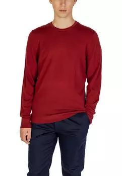 Джемпер Calvin Klein Jeans с круглым вырезом, бордовый