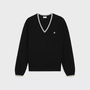 Джемпер CELINE Triomphe V-Neck, черный