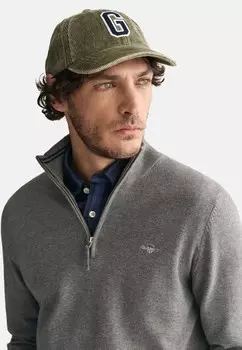 Джемпер CLASSIC HALF ZIP GANT, серый