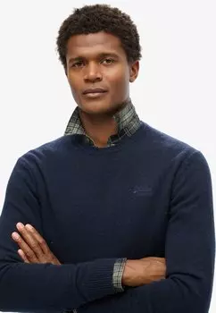 Джемпер ESSENTIAL CREW Superdry, синий
