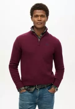 Джемпер ESSENTIAL EMBROIDERED HALF ZIP Superdry, розовый