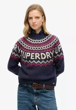 Джемпер FAIRISLE BRANDED Superdry, синий