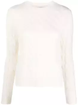 Джемпер фактурной вязки MAX MARA, белый
